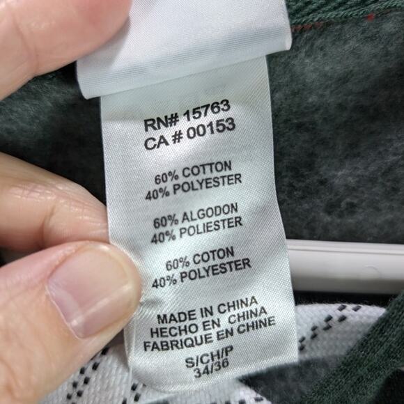 NHL Minnesota Wild Sweatshirt Mens Small Hoodie Pullover Hockey Green Red - Picture 8 of 9